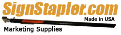 Sign Stapler logo - marketing supplies